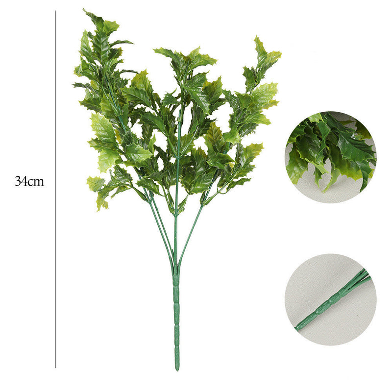 100 Pcs Artificial Greenery Bushes UV Resistant Outdoor Plants Bulk Wholesale