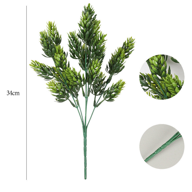 100 Pcs Artificial Greenery Bushes UV Resistant Outdoor Plants Bulk Wholesale