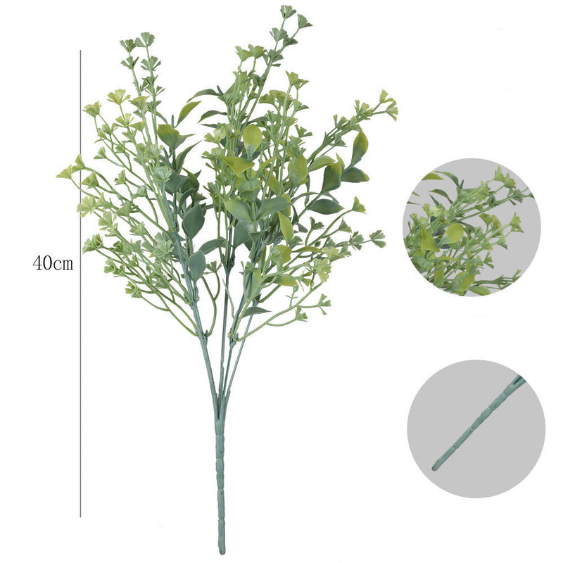 100 Pcs Artificial UV Resistant Outdoor Bush Plants Bulk Wholesale