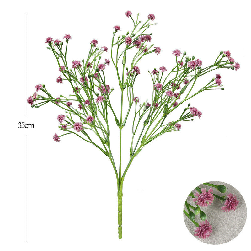 12 Inch Artificial Baby’s Breath Flowers Bush, UV Resistant, Outdoor, Bulk Quantity