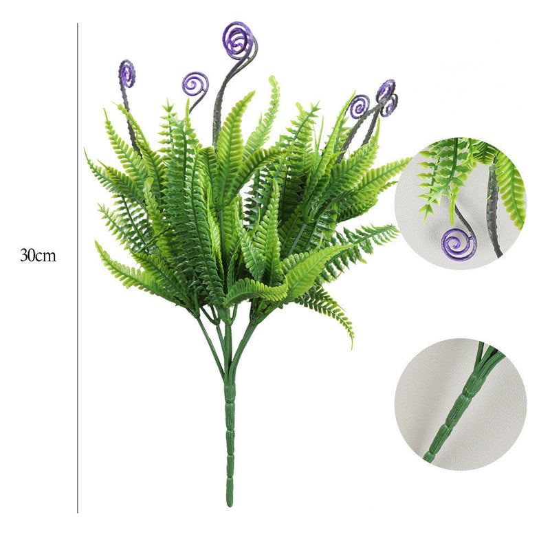 100 Pcs Artificial UV Resistant Outdoor Bush Plants Bulk Wholesale