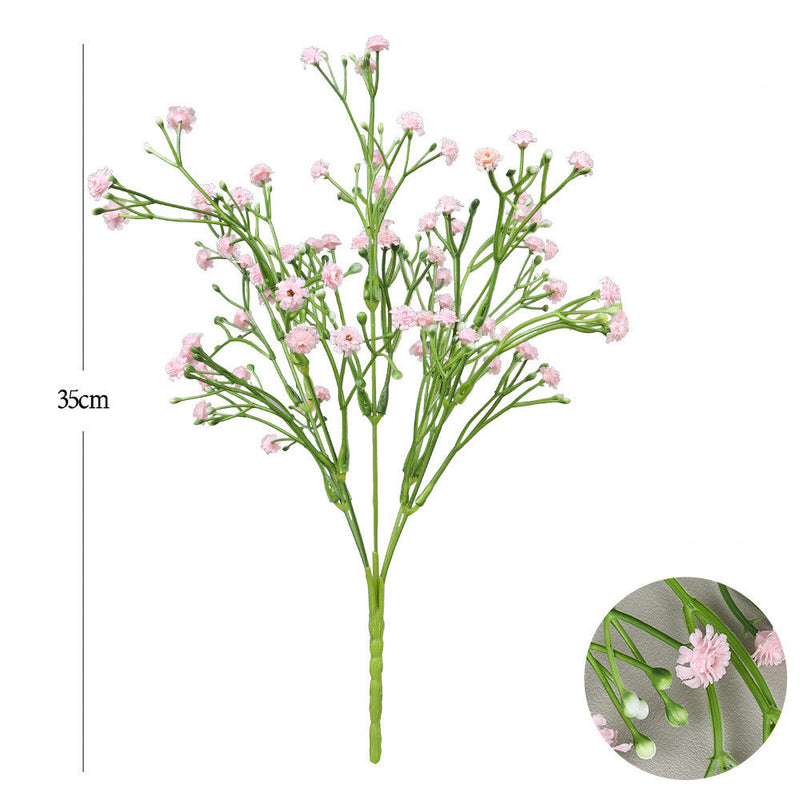 12 Inch Artificial Baby’s Breath Flowers Bush, UV Resistant, Outdoor, Bulk Quantity