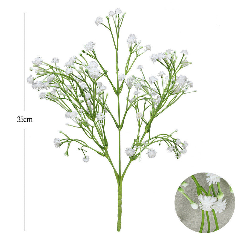 12 Inch Artificial Baby’s Breath Flowers Bush, UV Resistant, Outdoor, Bulk Quantity