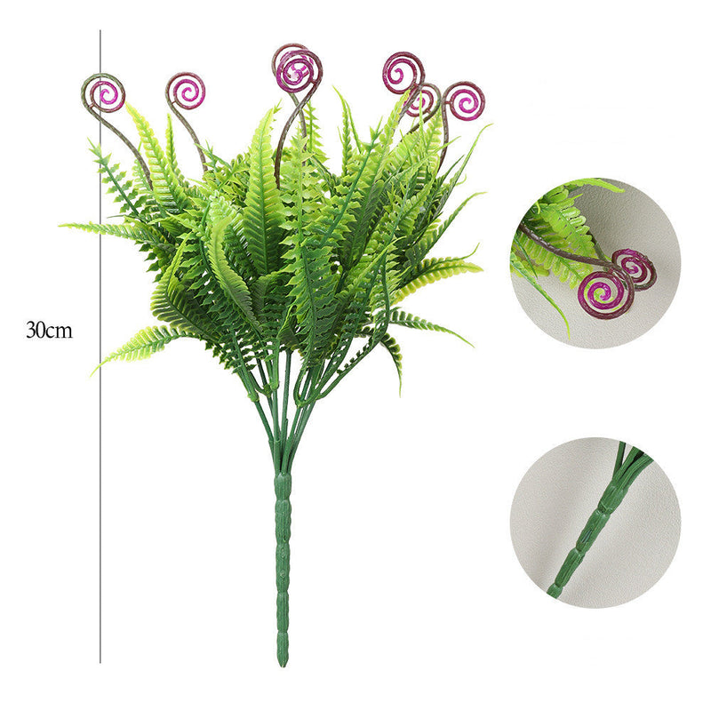 100 Pcs Artificial UV Resistant Outdoor Bush Plants Bulk Wholesale