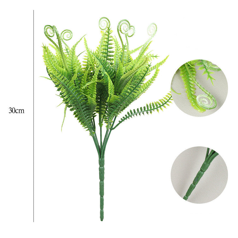 100 Pcs Artificial UV Resistant Outdoor Bush Plants Bulk Wholesale