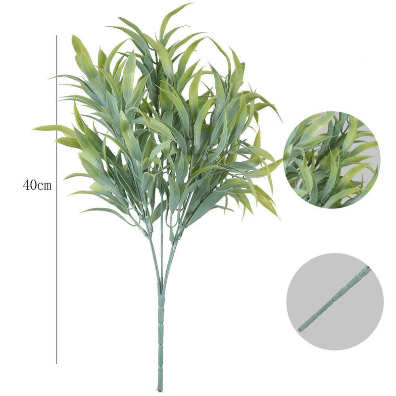 100 Pcs Artificial UV Resistant Outdoor Bush Plants Bulk Wholesale