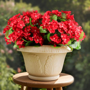 24 Stems Artificial Begonia Flowers, 16 Inch UV Resistant Silk Faux Plants for Hanging Baskets Patio Garden Decor