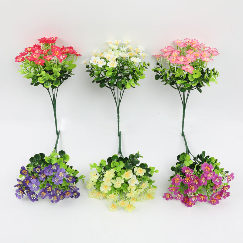 10 Inch Artificial Oxalis Flowers 10 Pcs UV Resistant Outdoor Detachable Plants