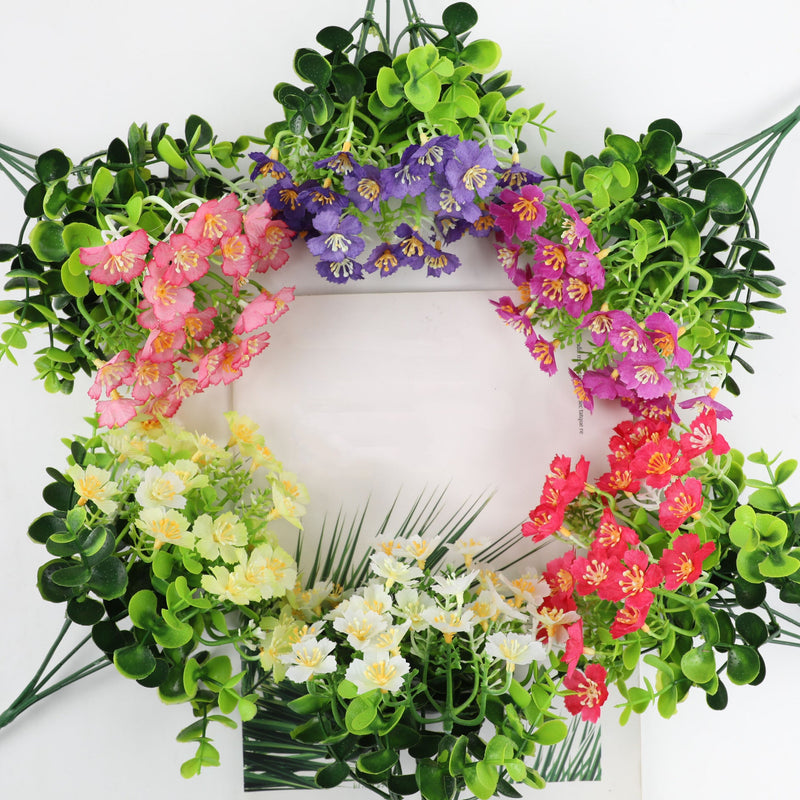 10 Inch Artificial Oxalis Flowers 10 Pcs UV Resistant Outdoor Detachable Plants