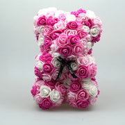 10 Pcs Artificial Foam PE Rose Bear Flowers Handmade Gift for Valentines Day