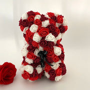 10 Pcs Artificial Foam PE Rose Bear Flowers Handmade Gift for Valentines Day