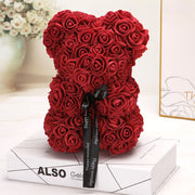 10 Pcs Artificial Foam PE Rose Bear Flowers Handmade Gift for Valentines Day