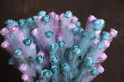 30 Pcs 21 Inch Artificial PE Rose Feather Bouquet for Wedding Flower Arrangements