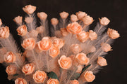 30 Pcs 21 Inch Artificial PE Rose Feather Bouquet for Wedding Flower Arrangements