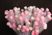 30 Pcs 21 Inch Artificial PE Rose Feather Bouquet for Wedding Flower Arrangements