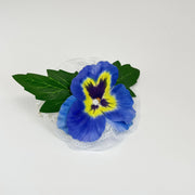 Pansy Flower Wrist Corsage and Men Boutonniere Set for Wedding Party, Bulk Artificial Floral Wristlet Bands