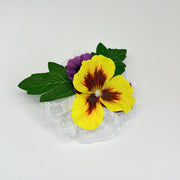 Pansy Flower Wrist Corsage and Men Boutonniere Set for Wedding Party, Bulk Artificial Floral Wristlet Bands