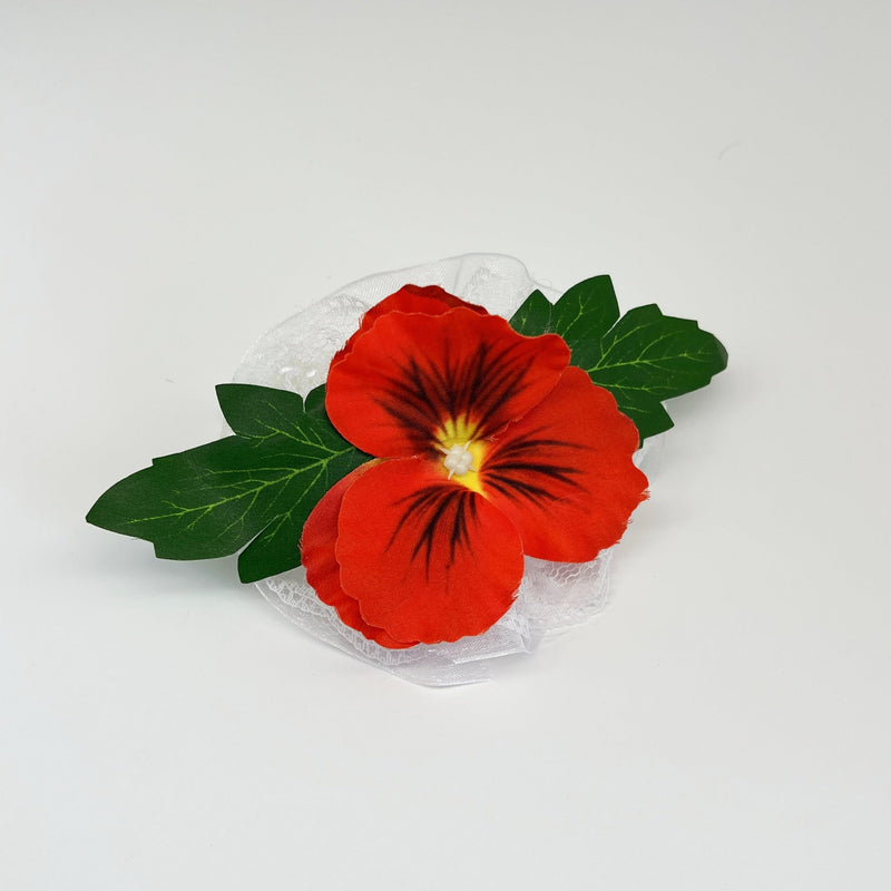 Pansy Flower Wrist Corsage and Men Boutonniere Set for Wedding Party, Bulk Artificial Floral Wristlet Bands