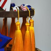 Patriotic Farmhouse Wooden Tiered Tray Set with Independence Day Decorations