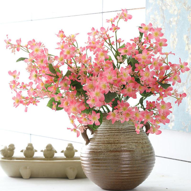 10 Pcs Artificial Vernicia Fordii Flower Branches Spray with Leaves, Spring Silk Plant, Bulk Wholesale