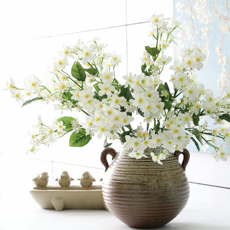 10 Pcs Artificial Vernicia Fordii Flower Branches Spray with Leaves, Spring Silk Plant, Bulk Wholesale