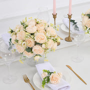 4 Packs 12 Inch Artificial Peony Bush Stems Bulk Silk Flower Bouquet