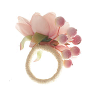 Artificial Floral Napkin Rings 12 Pcs Handmade Bulk Decorative Table Rings