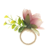 Artificial Floral Napkin Rings 12 Pcs Handmade Bulk Decorative Table Rings