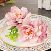 Artificial Floral Napkin Rings 12 Pcs Handmade Bulk Decorative Table Rings