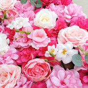 24 x 17 Inch Bulk 3D Silk Rose Peony Flower Wall Panels, Artificial Floral Wall Decor, Wholesale Quantity