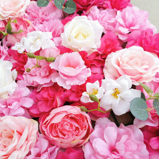 24 x 17 Inch Bulk 3D Silk Rose Peony Flower Wall Panels, Artificial Floral Wall Decor, Wholesale Quantity