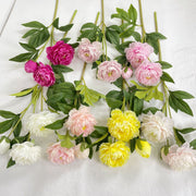 27.5 Inch Peony Silk Flower Stem 10 Pcs Artificial Faux Floral Arrangements Bulk