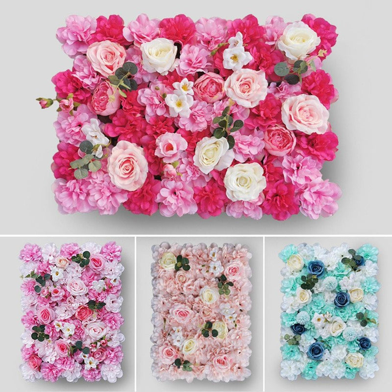 24 x 17 Inch Bulk 3D Silk Rose Peony Flower Wall Panels, Artificial Floral Wall Decor, Wholesale Quantity