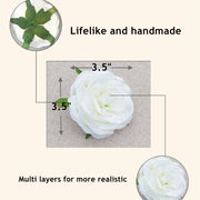 Peony Flower Heads Bulk, 10 Pcs Artificial Silk Flowers for DIY Cake Decorations, Floral Arrangements, Bouquets