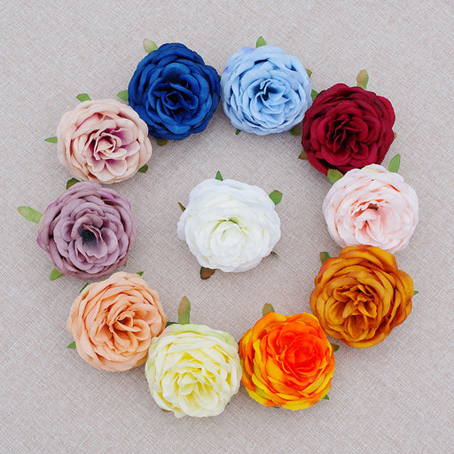 Peony Flower Heads Bulk, 10 Pcs Artificial Silk Flowers for DIY Cake Decorations, Floral Arrangements, Bouquets