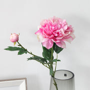 27 Inch Peony Stems Spray 2 Heads Bulk Artificial Flowers with Buds