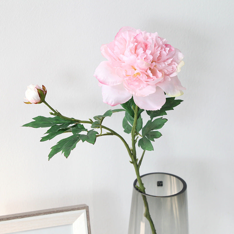 27 Inch Peony Stems Spray 2 Heads Bulk Artificial Flowers with Buds