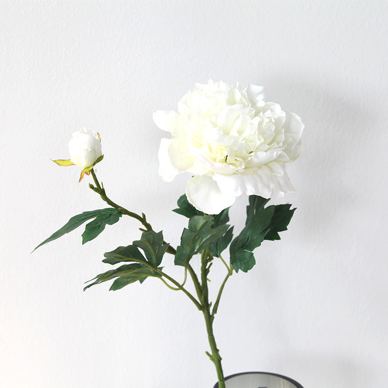 27 Inch Peony Stems Spray 2 Heads Bulk Artificial Flowers with Buds