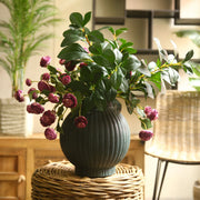 27 Inch Artificial Peperomia Leaf Ficus Stem Greenery Plant 10 Pcs Silk Leaves