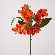 30 Inch Artificial Silk Peruvian Lily Stems Alstroemeria Aurantiaca Bulk 10 Pcs