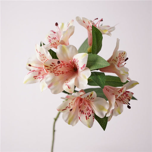 30 Inch Artificial Silk Peruvian Lily Stems Alstroemeria Aurantiaca Bulk 10 Pcs