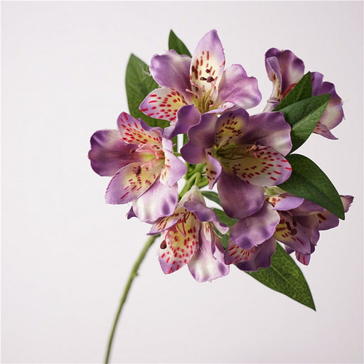 30 Inch Artificial Silk Peruvian Lily Stems Alstroemeria Aurantiaca Bulk 10 Pcs