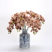 27 Inch Phalaenopsis Moth Orchid Stems, 10 Pcs, Real Touch Artificial Flowers, Retro Style