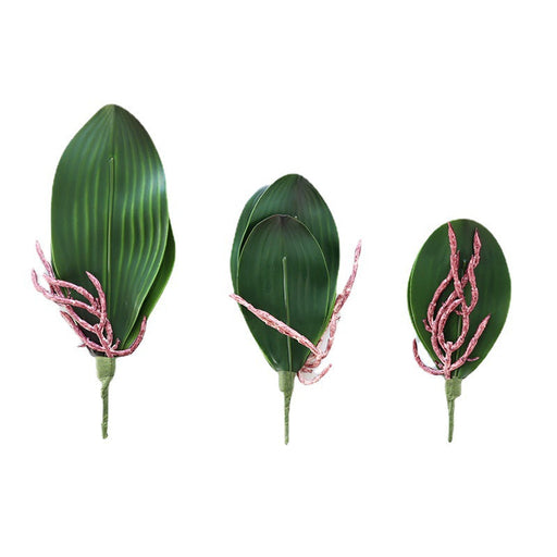 Artificial Phalaenopsis Orchid Leaves 10 Pcs Real Touch Latex Bulk Wholesale