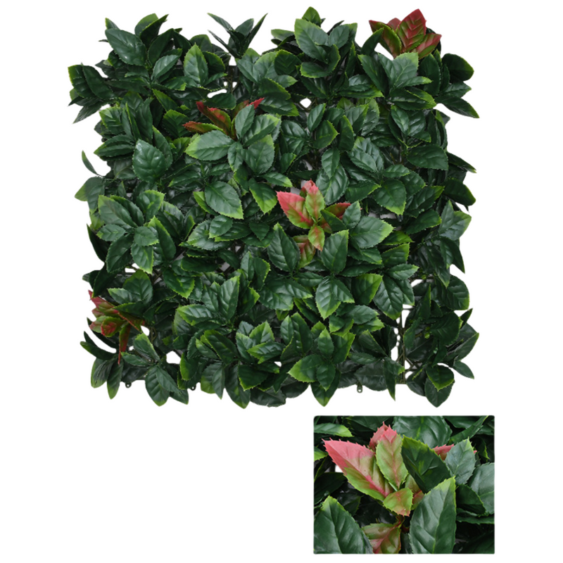 12 Inch 12 Pcs Greenery Backdrop Wall Panels UV Stable Artificial Plant Decor for Indoor Outdoor Garden Fence