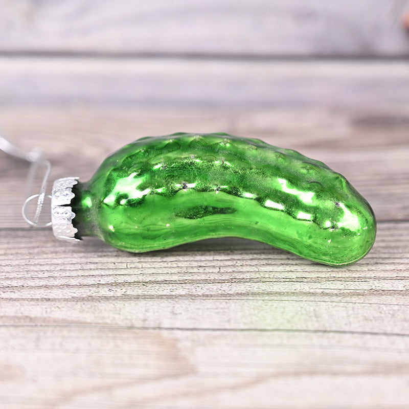3.1 Inch Pickle Glass Christmas Ornaments Bulk Wholesale Decorative Holiday Decor