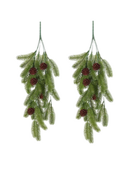 2 Pcs Artificial Pine Garland for Christmas Crafts Hanging Decoration