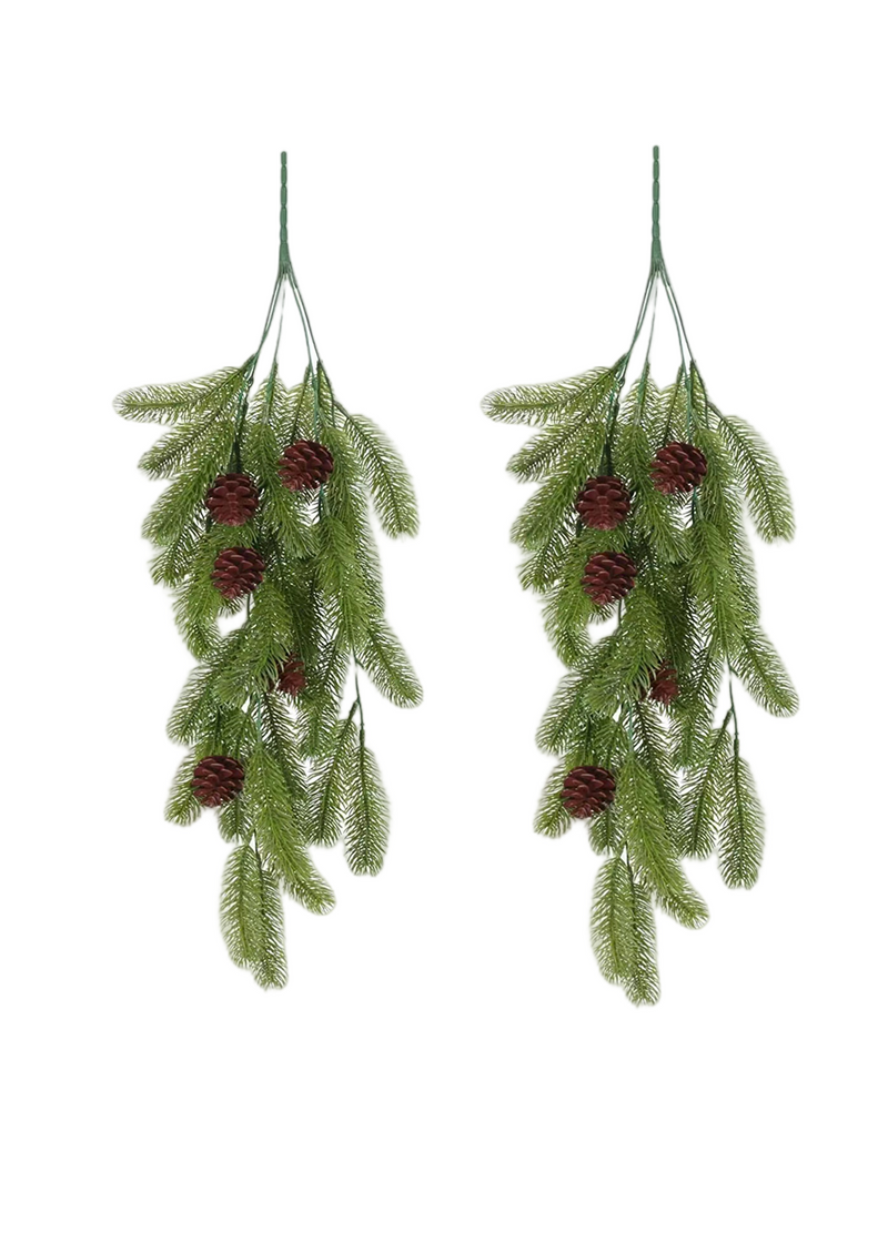 2 Pcs Artificial Pine Garland for Christmas Crafts Hanging Decoration