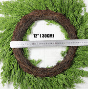20 Inch Real Touch Pine Wreath for Front Door Christmas Decoration Artificial