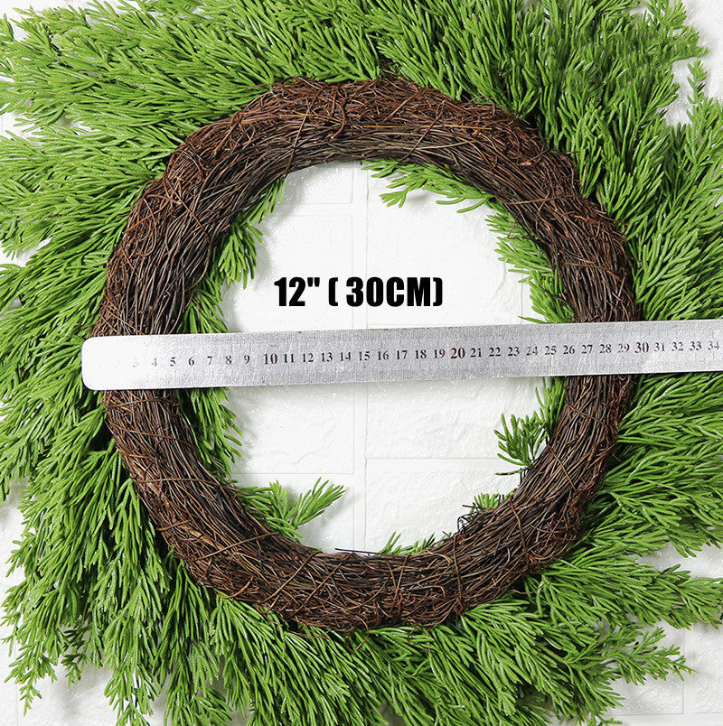 20 Inch Real Touch Pine Wreath for Front Door Christmas Decoration Artificial